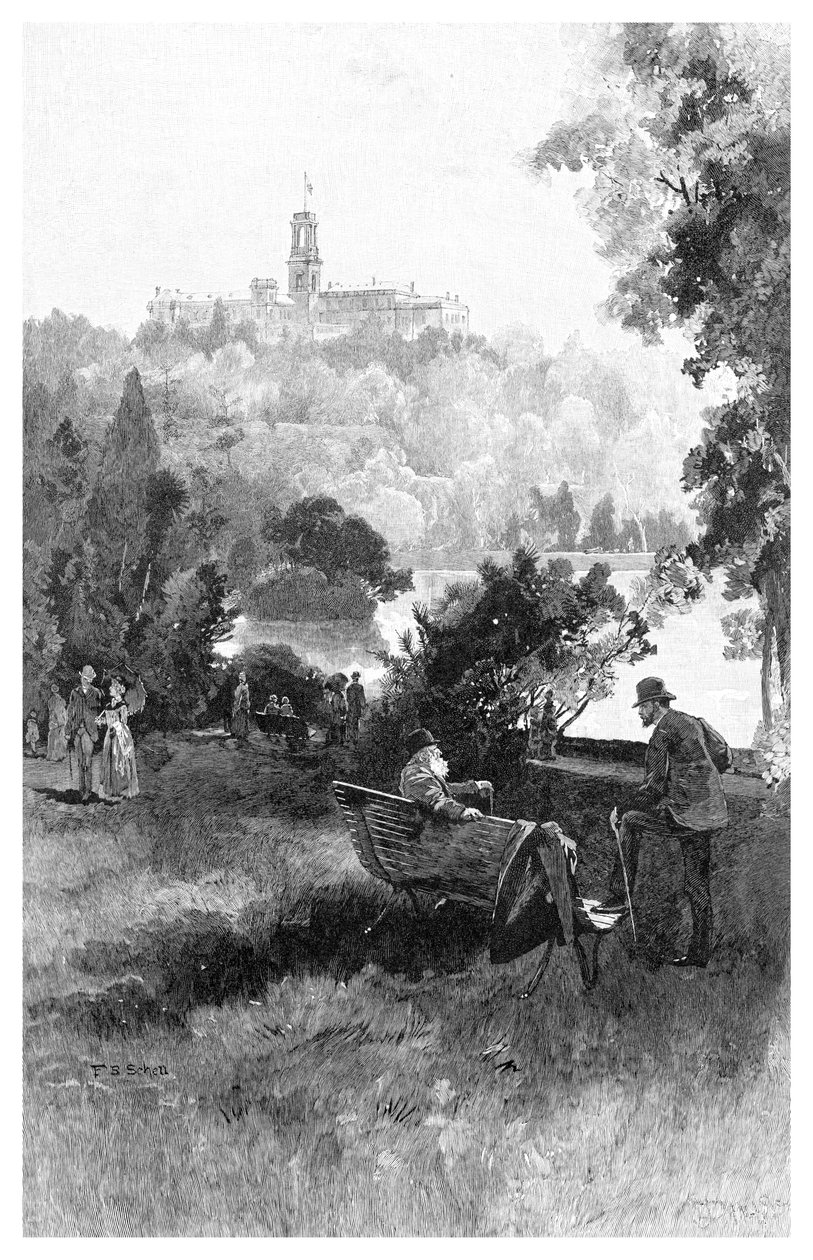 Government House, Melbourne, Victoria, Australia, 1886. av Frederic B. Schell
