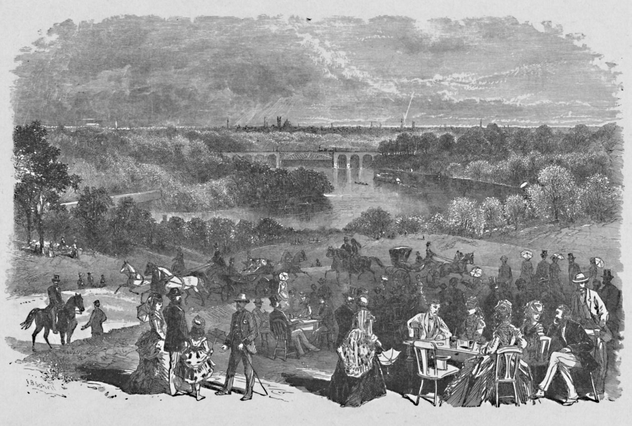 Utsikt fra Belmont Mansion, Fairmount Park, 1883 av Frederic B. Schell