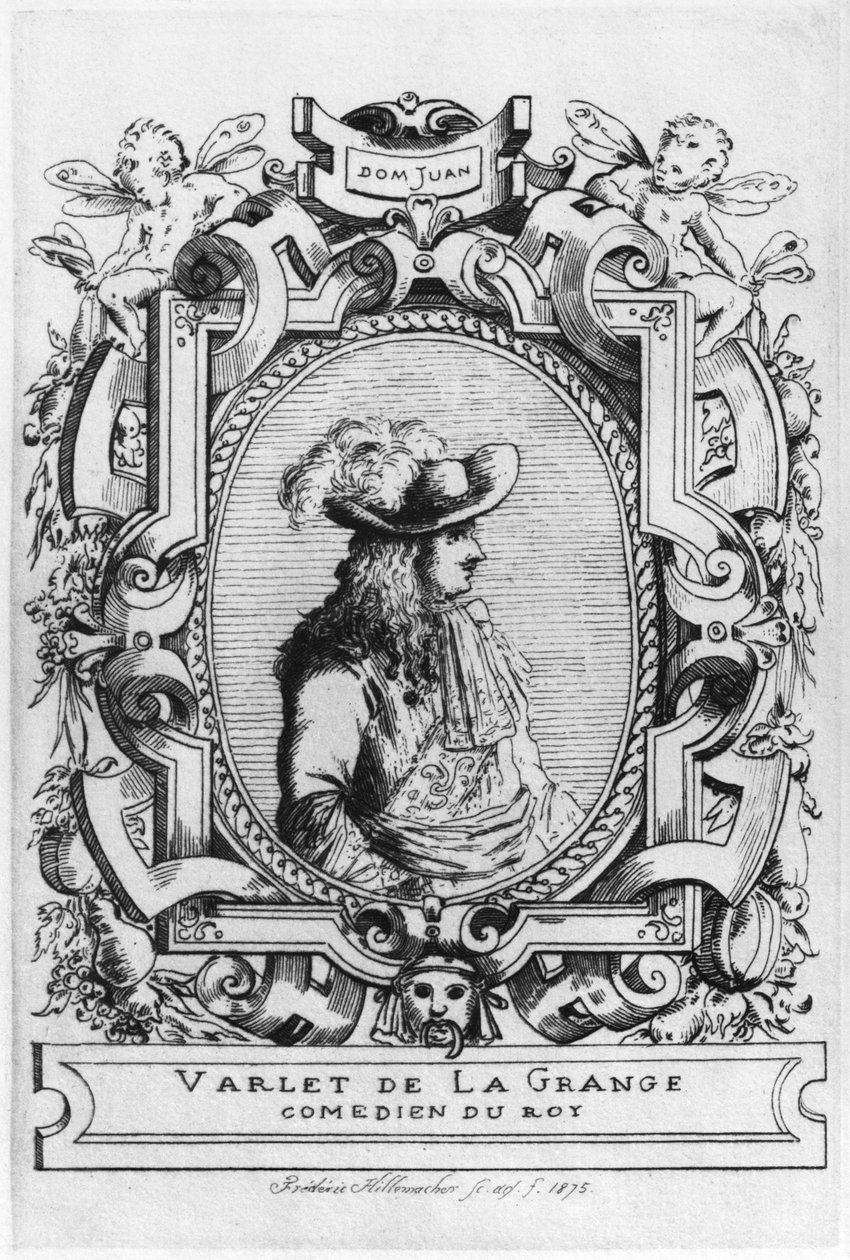 Charles Varlet, kjent som La Grange, i rollen som Dom Juan fra 'Don Juan, eller Le Festin de Pierre' av Jean-Baptiste Poquelin Moliere (1622-73) 1875 av Frederic Desire Hillemacher