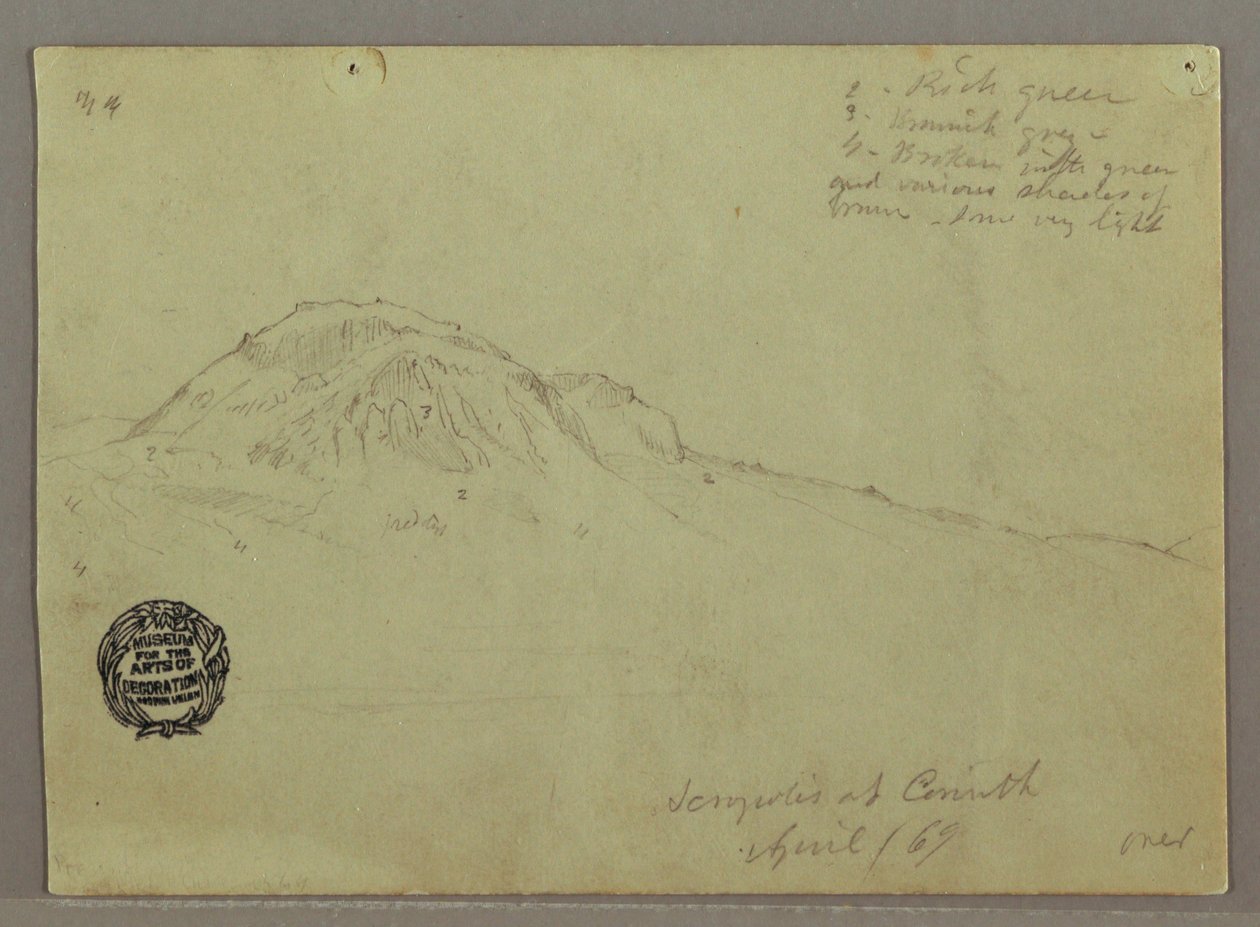 Bare Hill, Akropolis i Korint, Hellas av Frederic Edwin Church