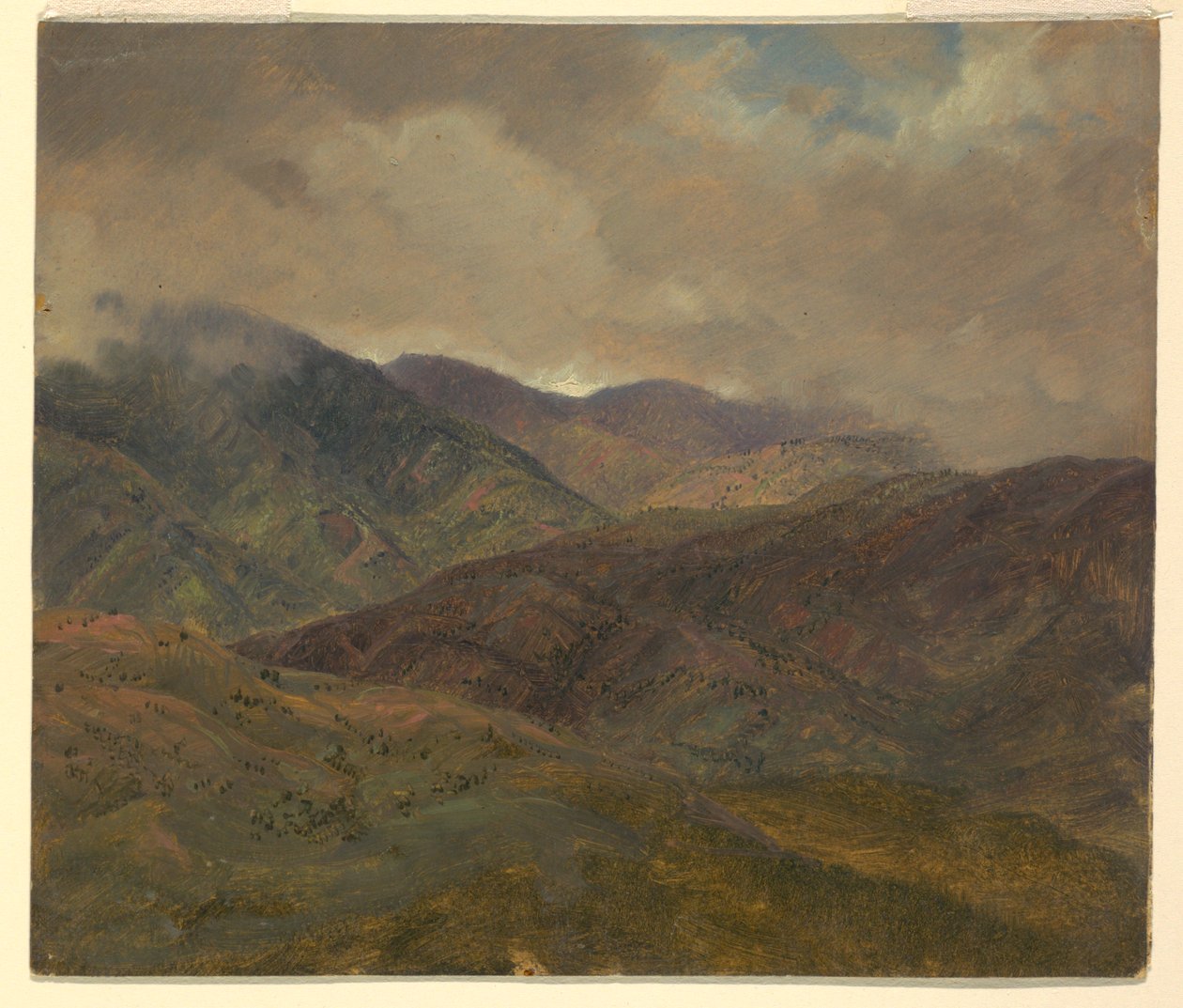 Blue Hills og Grey Clouds, Jamaica av Frederic Edwin Church