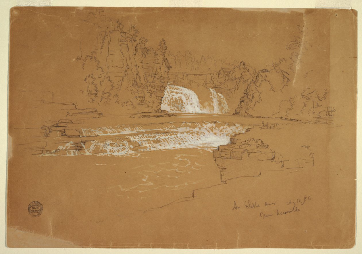 Cascades of the Ausable River, nær Keesevill, New York av Frederic Edwin Church