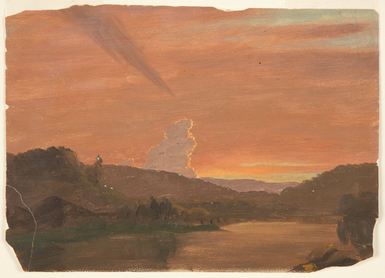 Skystudie ved solnedgang av Frederic Edwin Church