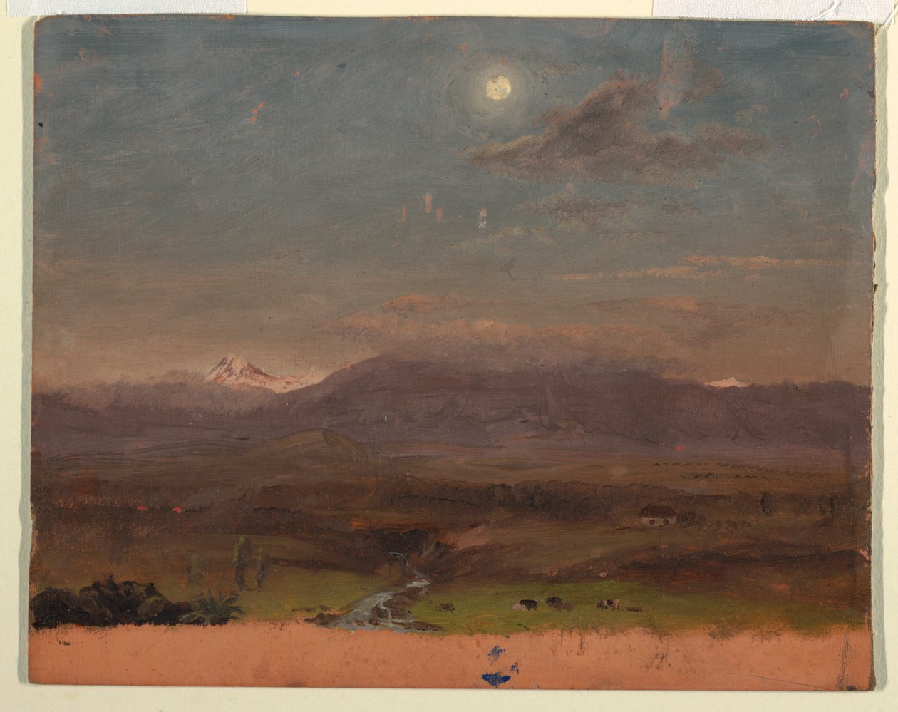 Colombia eller Ecuador, fjell, måneskinn av Frederic Edwin Church