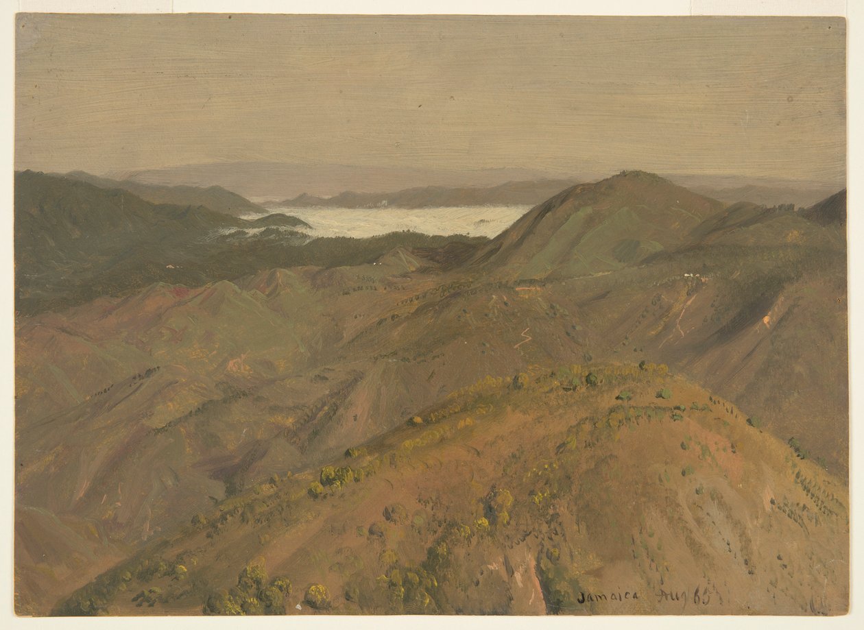 Fjern utsikt over bakketoppene, Jamaica, Vestindia av Frederic Edwin Church