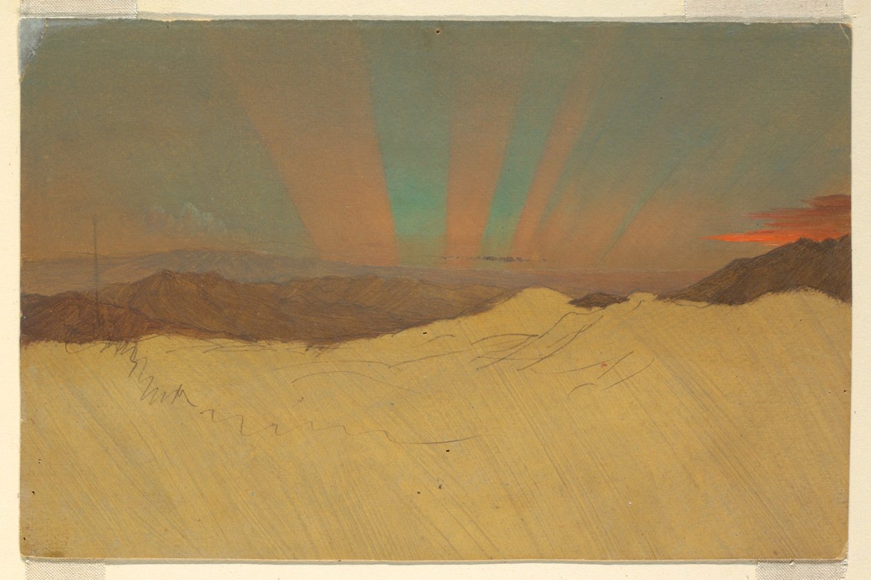 Tegning, Aurora Borealis, 1860–70 av Frederic Edwin Church