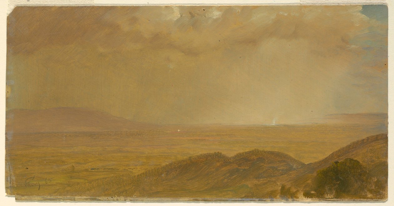 Tegning, landskap, mai 1865 av Frederic Edwin Church
