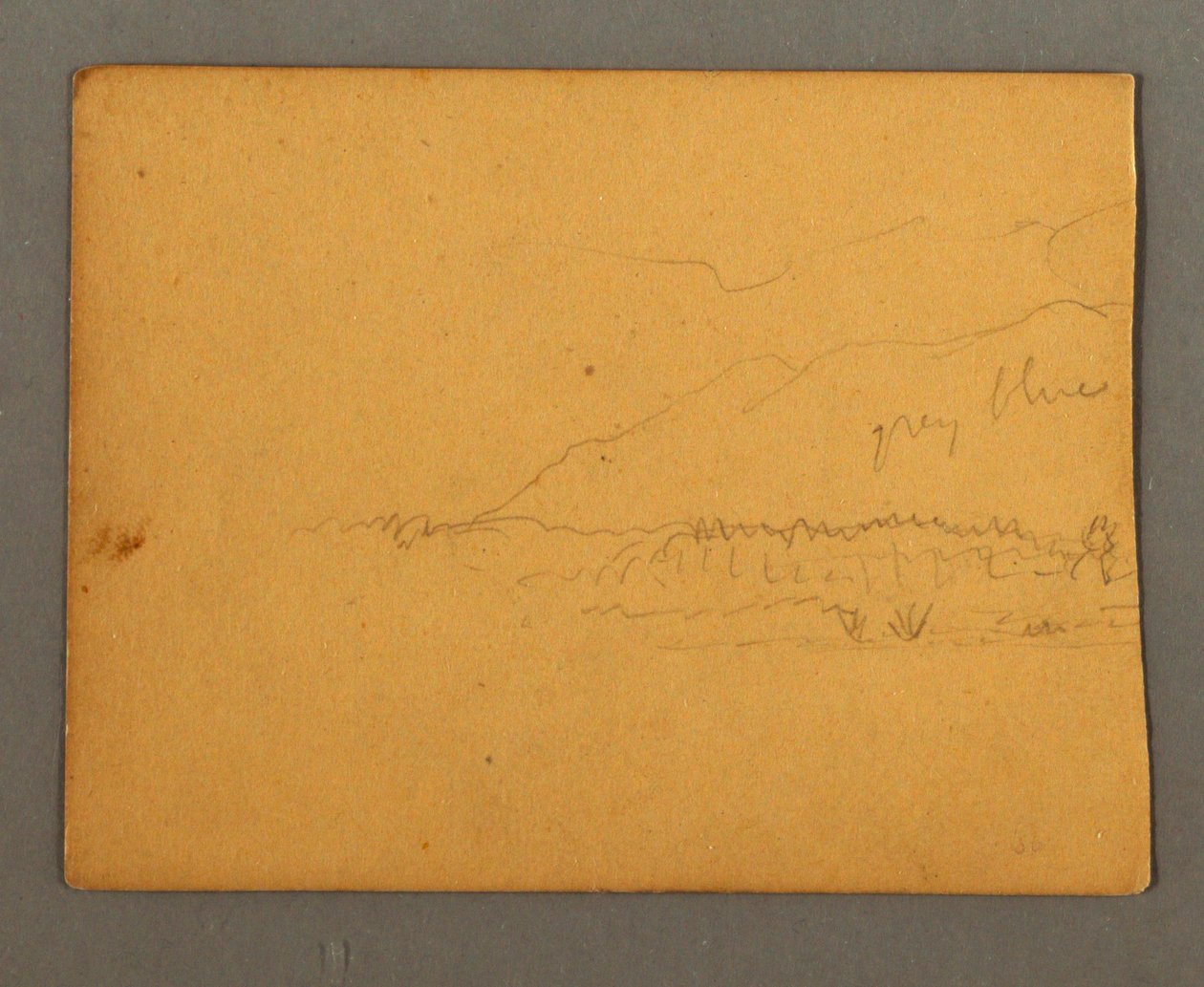 Tegning, fjell, muligens 1856 av Frederic Edwin Church
