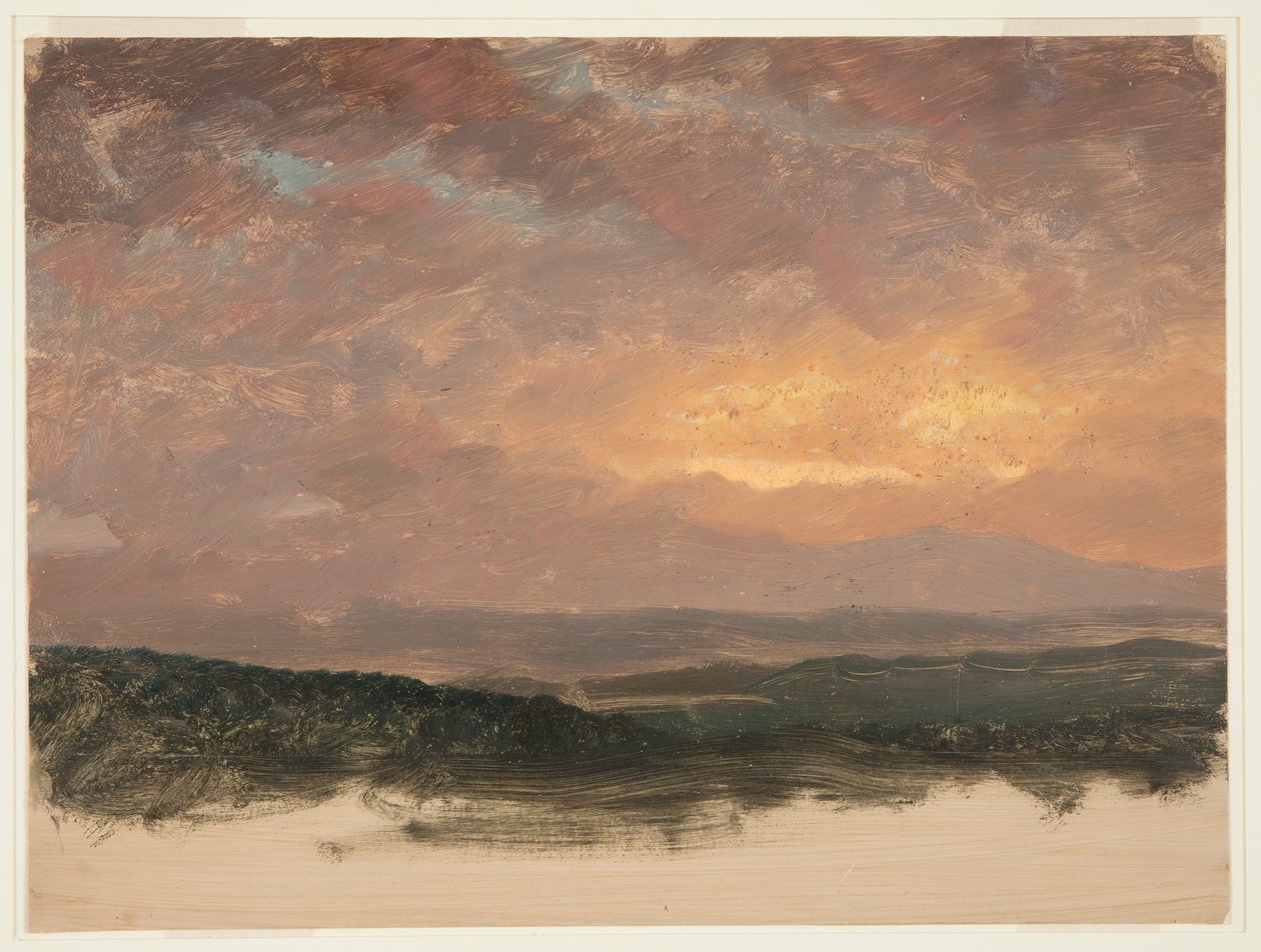 Tegning, Solnedgang over Catskills, 1870–80 av Frederic Edwin Church