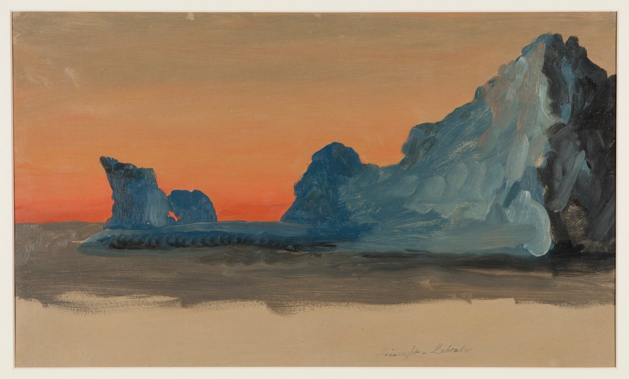 Isfjell ved midnatt, Labrador av Frederic Edwin Church