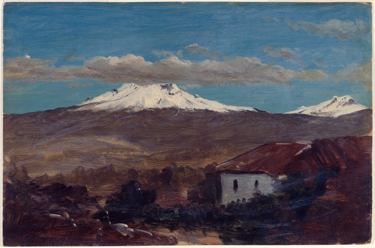 Mount Chimborazo vist fra Riobamba, Ecuador av Frederic Edwin Church
