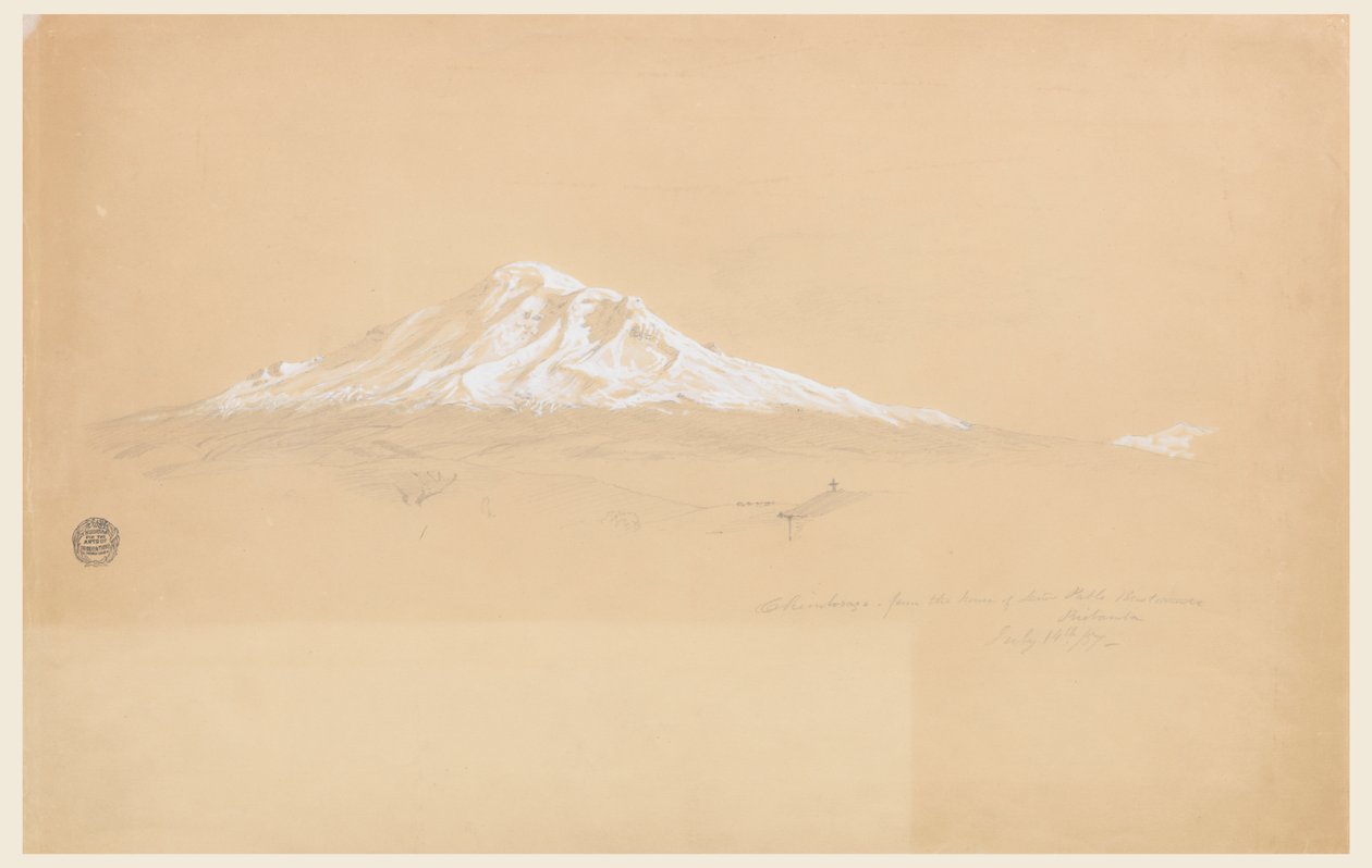 Mount Chimborazo fra House of Senior Pablo Bustamante, Riobamba, Ecuador av Frederic Edwin Church