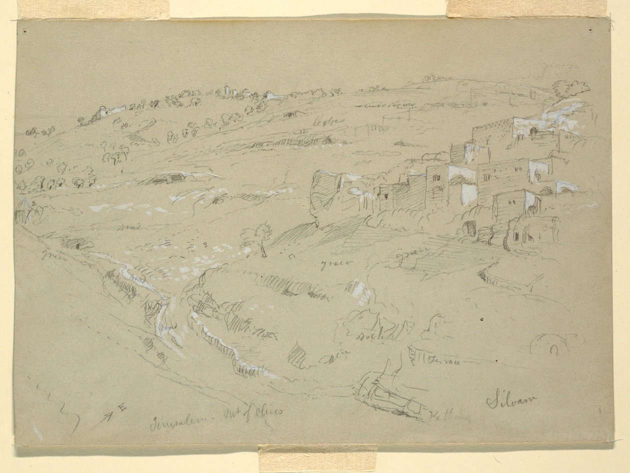 Oljeberget, Betania, Siloam og Jerusalem, Palestina [Betania og Silwan, Øst-Jerusalem og Jerusalem, Israel] av Frederic Edwin Church
