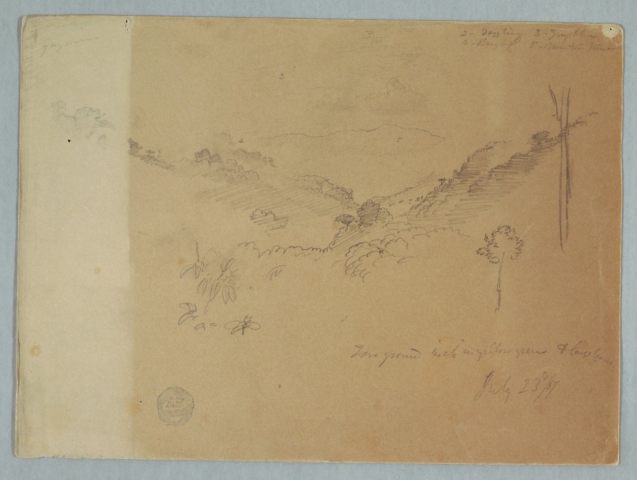 Fjelllandskap nær Jorje, Ecuador av Frederic Edwin Church