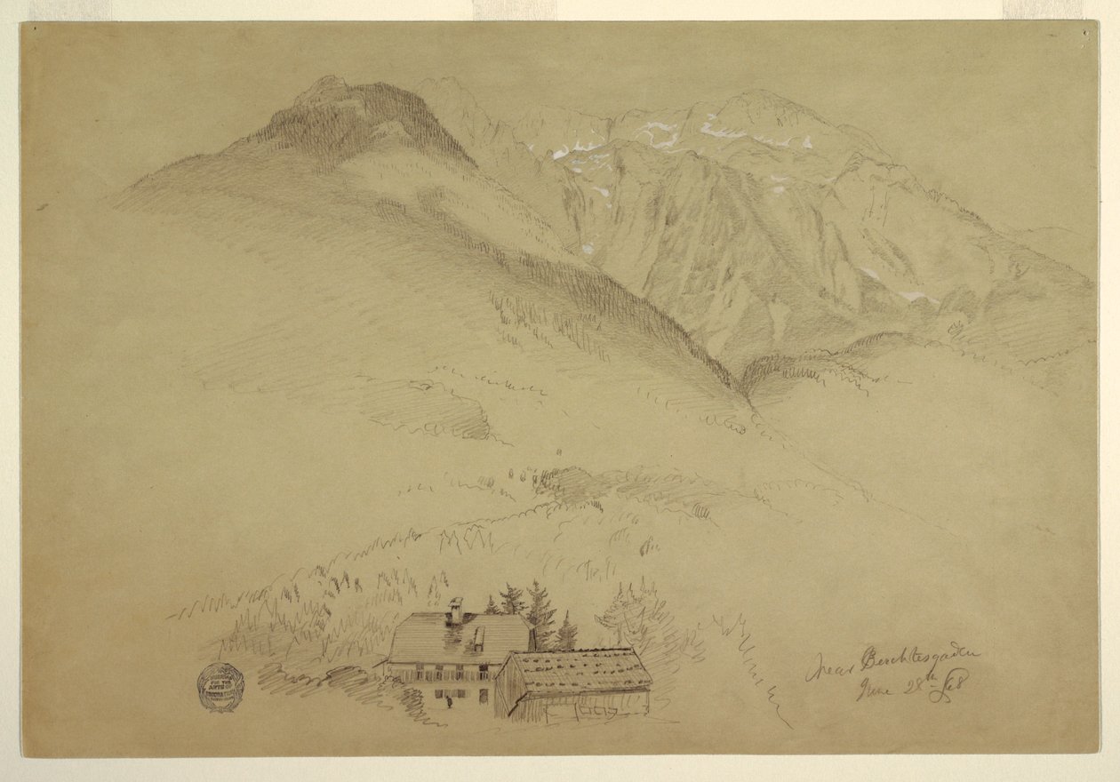 Mounts Goell og Brett nær Berchtesgarden, Bayern av Frederic Edwin Church