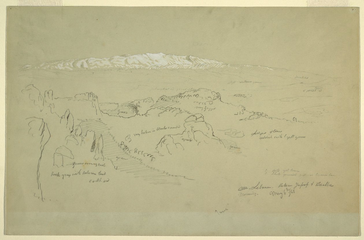 Mount Libanon mellom Yafoof og Baalbek av Frederic Edwin Church
