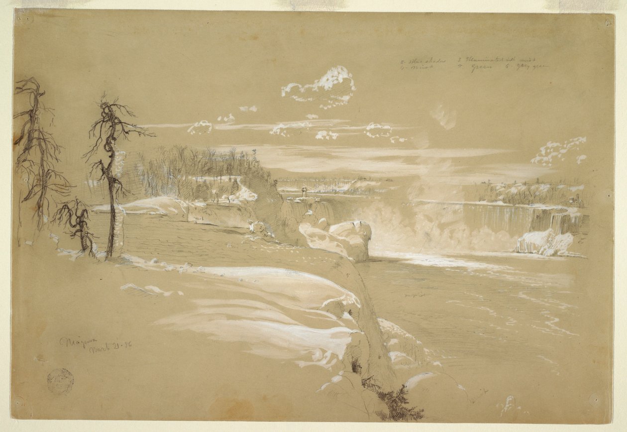 Niagara Falls om vinteren av Frederic Edwin Church