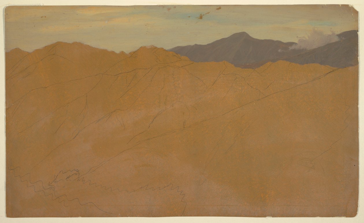 Palmer og hustopper, Ecuador av Frederic Edwin Church