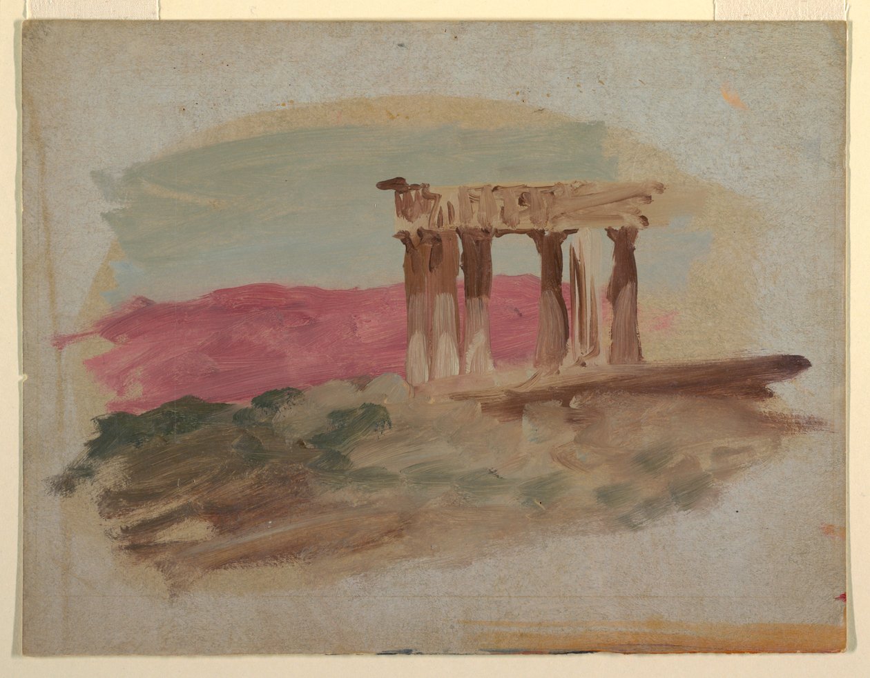 Ruinene av det doriske tempelet, Korint av Frederic Edwin Church