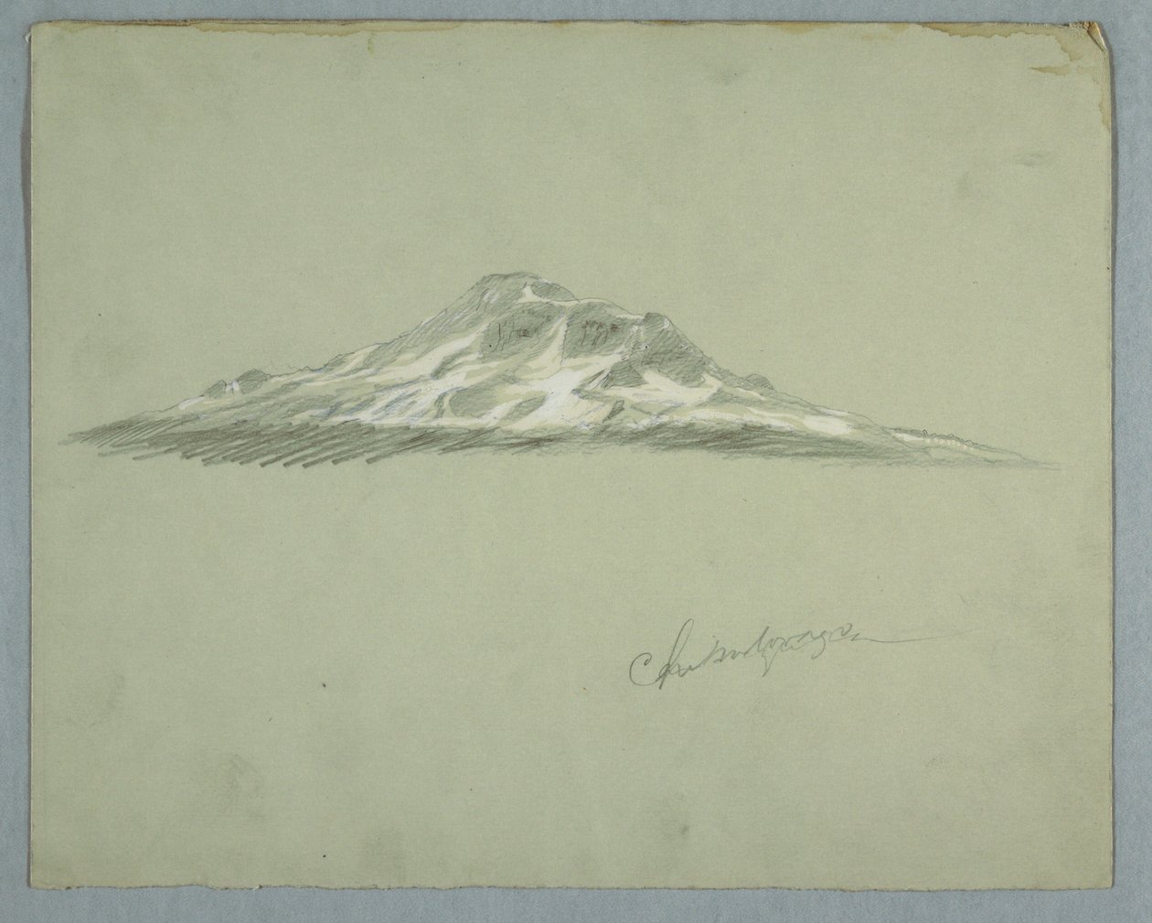 Snødekte toppen av Mount Chimborazo, Ecuador av Frederic Edwin Church