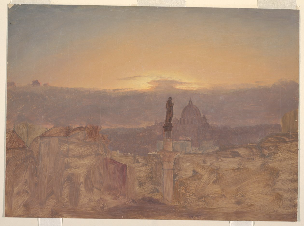 Peterskirken fra Pincio, Roma av Frederic Edwin Church