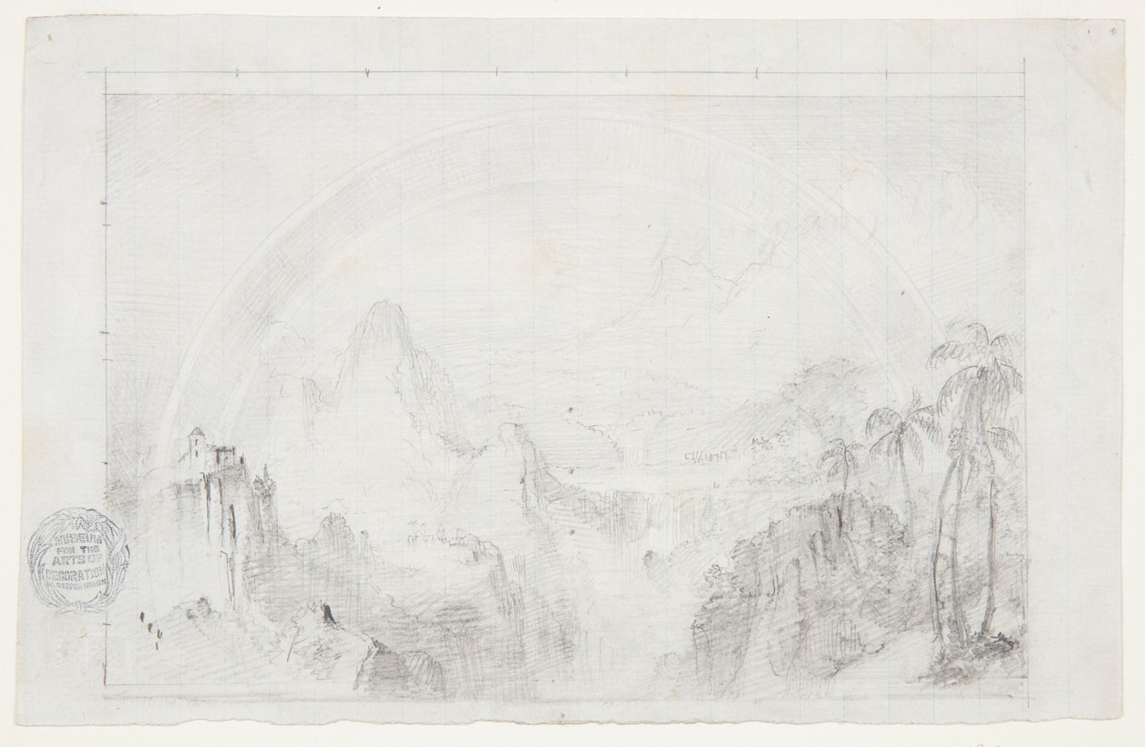 Studie for "Regntid i tropene" av Frederic Edwin Church