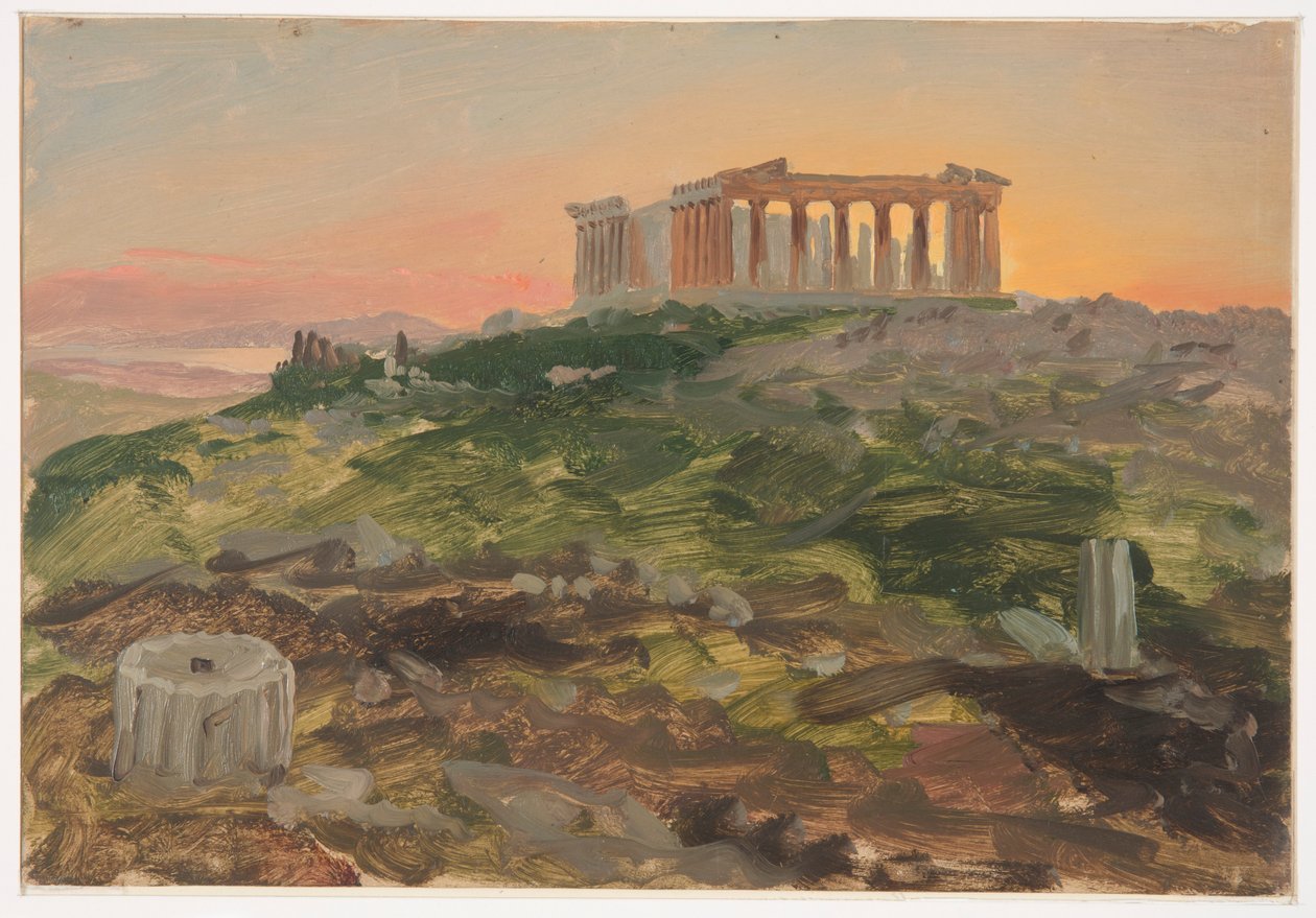 Parthenon fra sørøst av Frederic Edwin Church