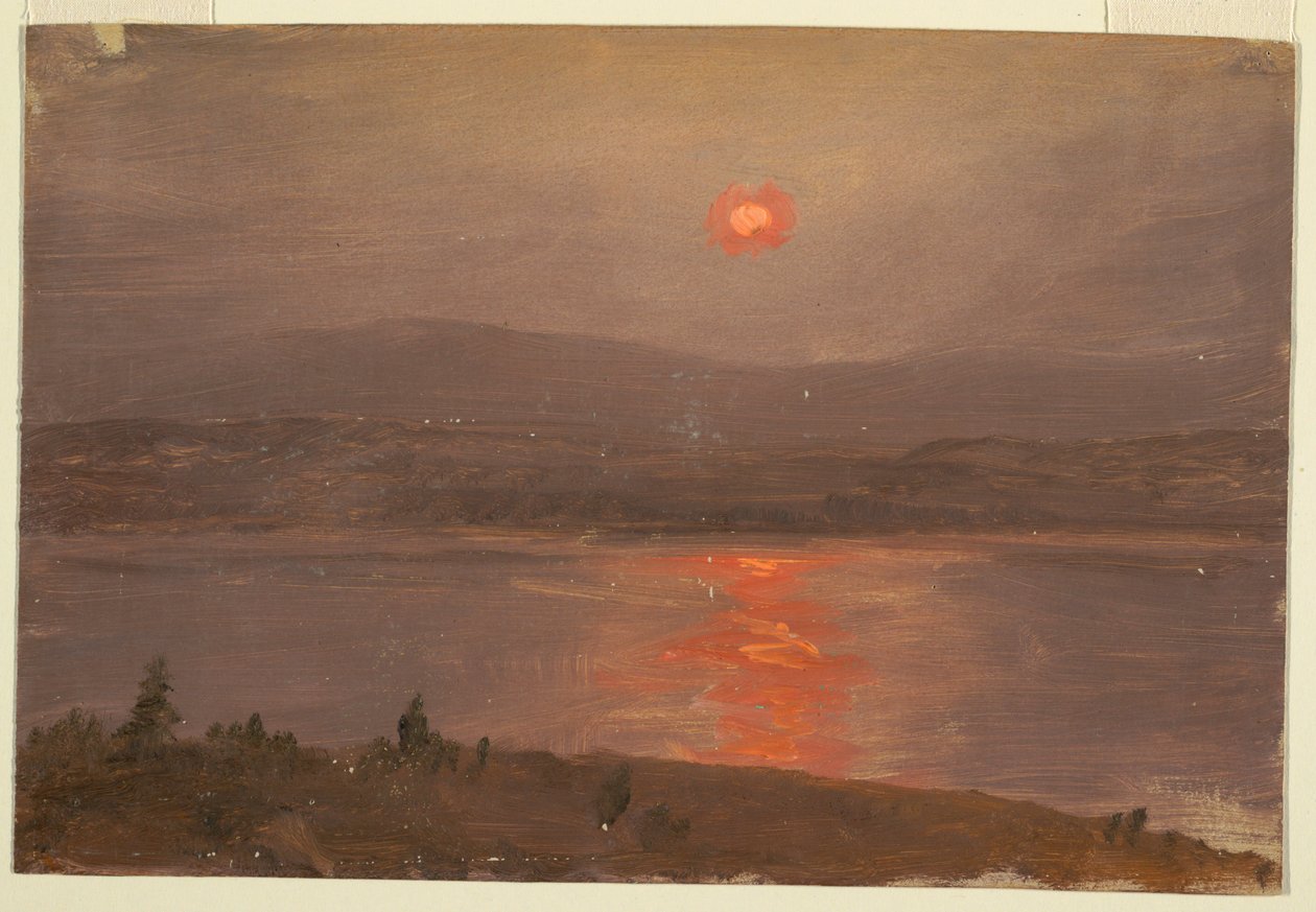 Utsikt over Hudson ved solnedgang av Frederic Edwin Church