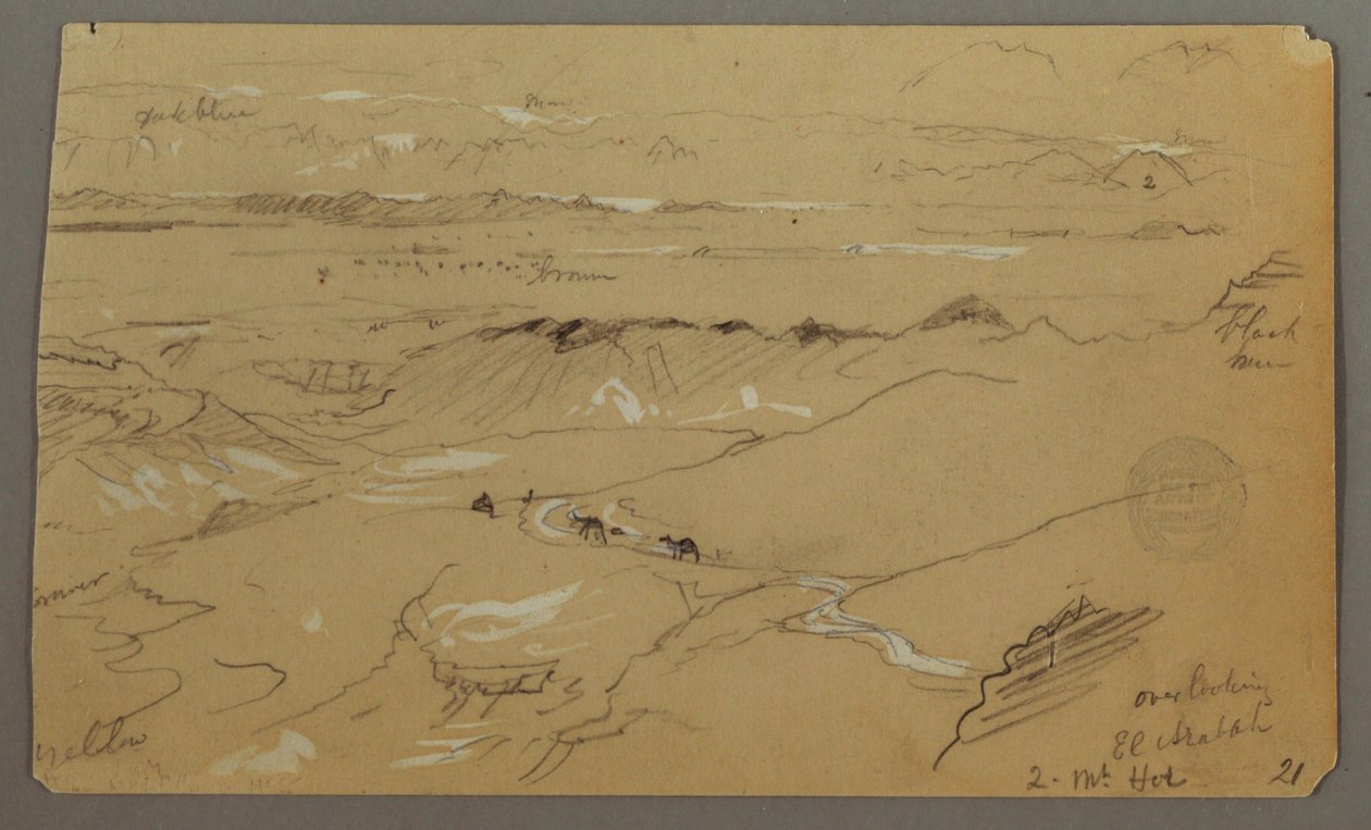 Utsikt over Wady el-Arabah av Frederic Edwin Church