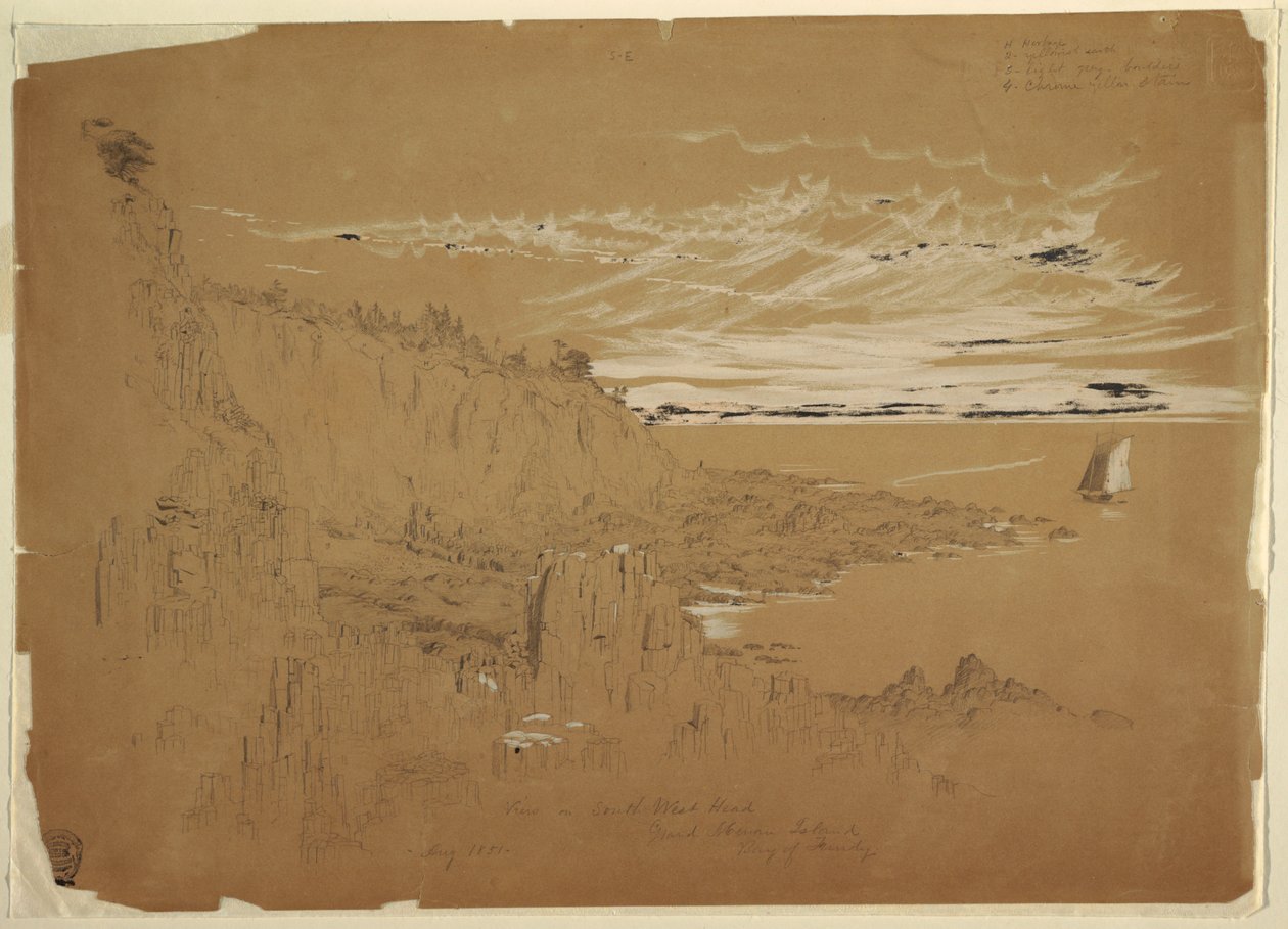 "Utsikt over South West Head, Grand Manan Island, Bay of Fundy, Canada" av Frederic Edwin Church