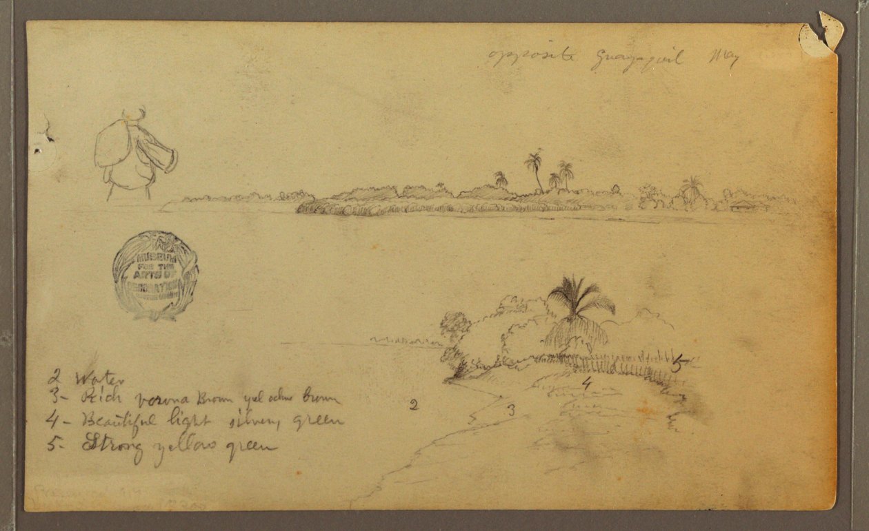 Utsikt over østbredden av Guayas-elven, overfor Guayaquil, Ecuador av Frederic Edwin Church