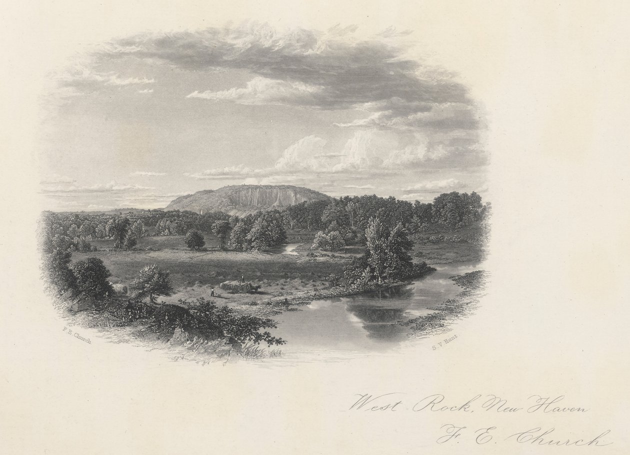 West Rock, New Haven av Frederic Edwin Church