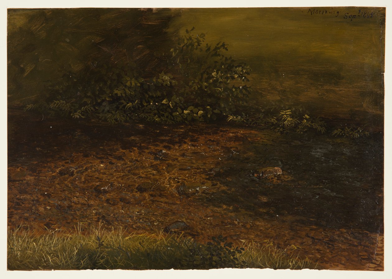 Woodland bekk i Catskills av Frederic Edwin Church
