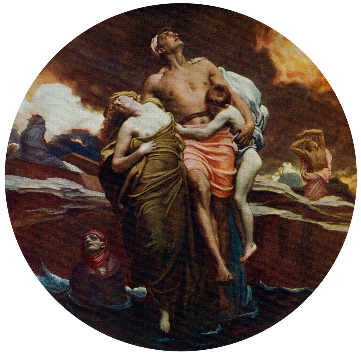 Og havet ga opp de døde som var i det, utstilt 1892, 1912. av Frederic Leighton
