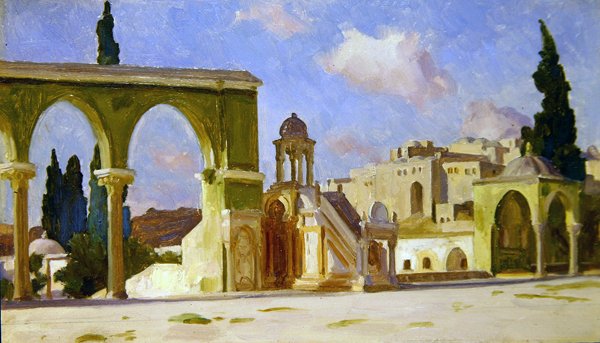 El Haram, Jerusalem (olje på panel) av Frederic Leighton