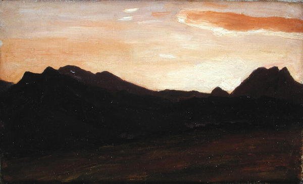 Landskap med åser (olje på lerret) av Frederic Leighton