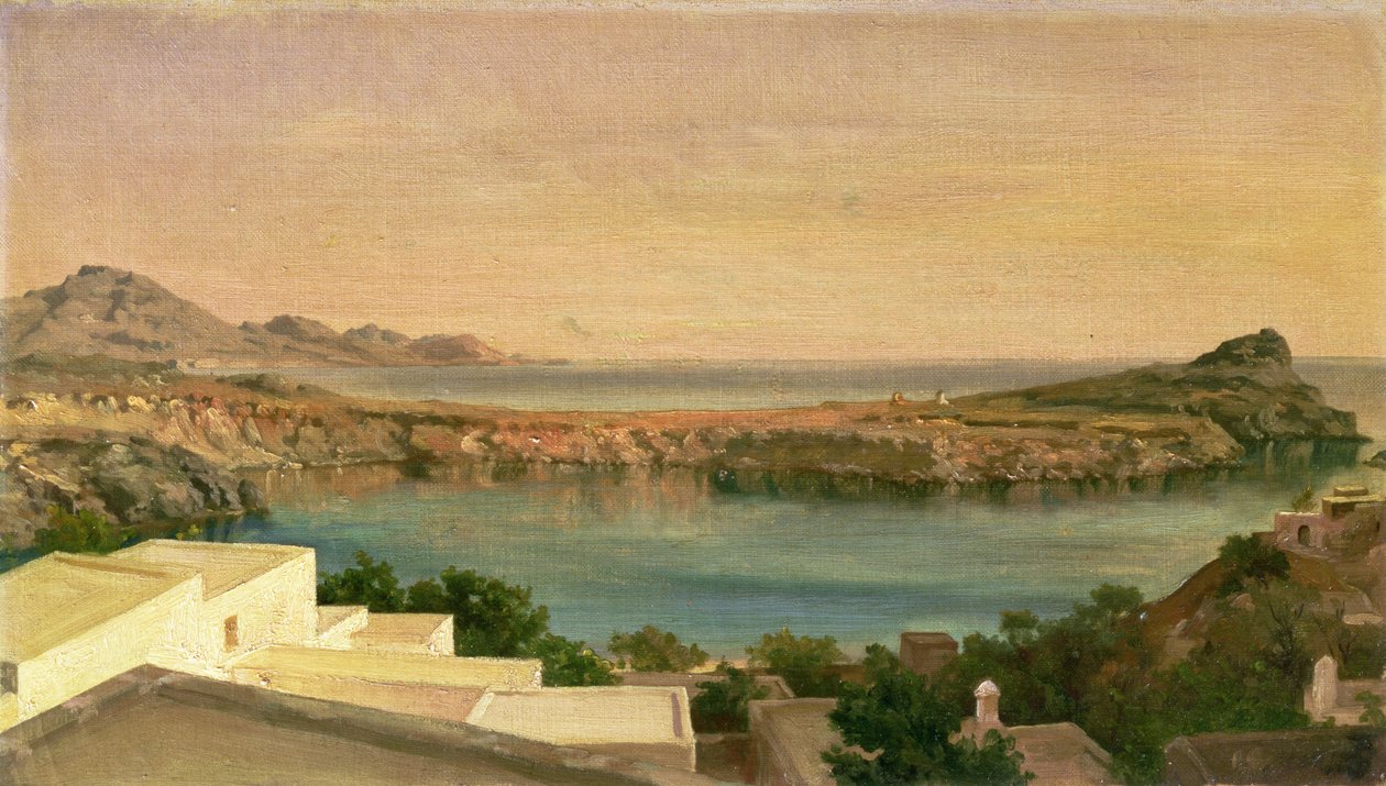 Lindos, Rhodos, ca. 1867 (olje på lerret) av Frederic Leighton