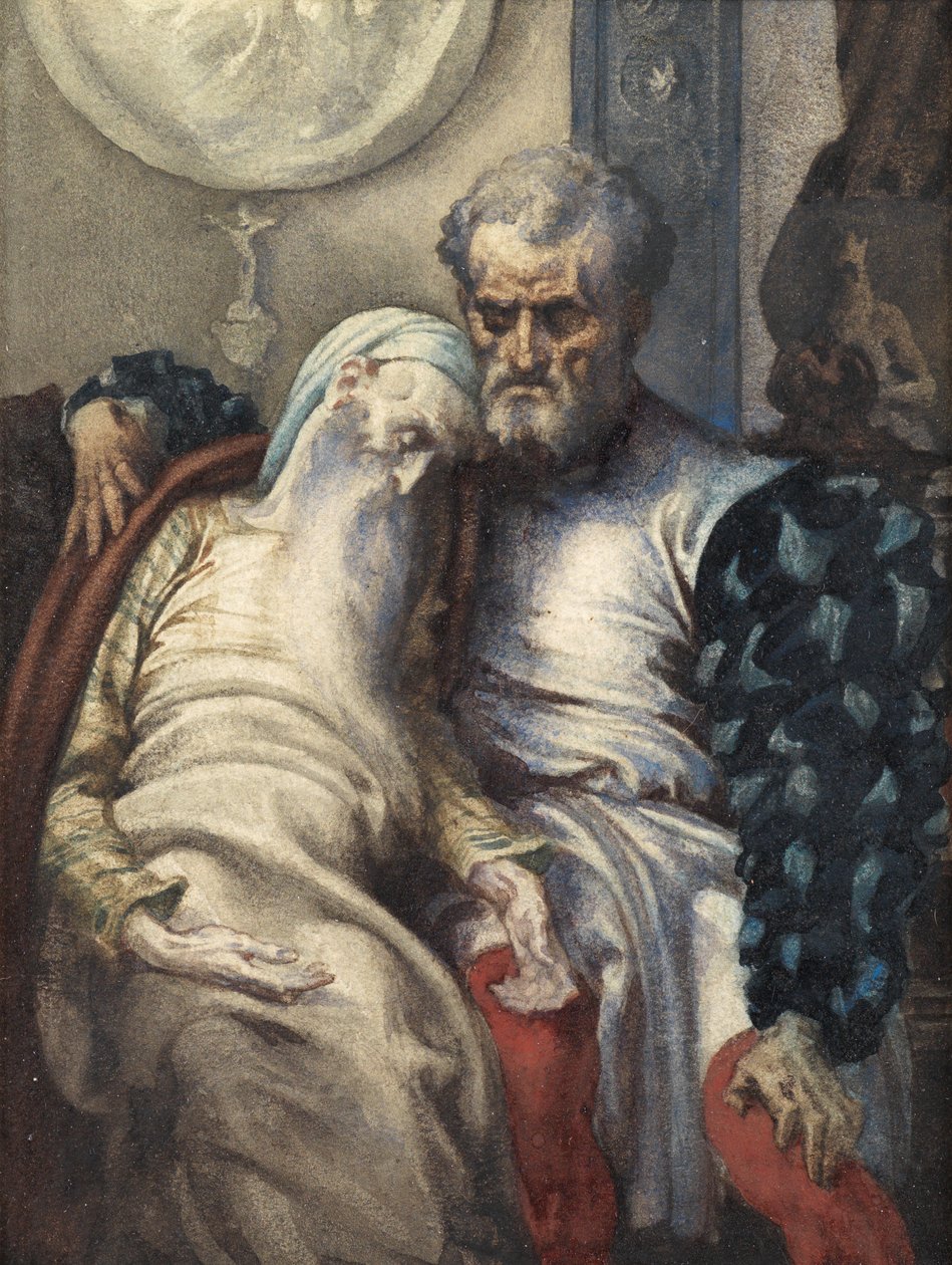 Michael Angelo pleier sin døende tjener av Frederic Leighton