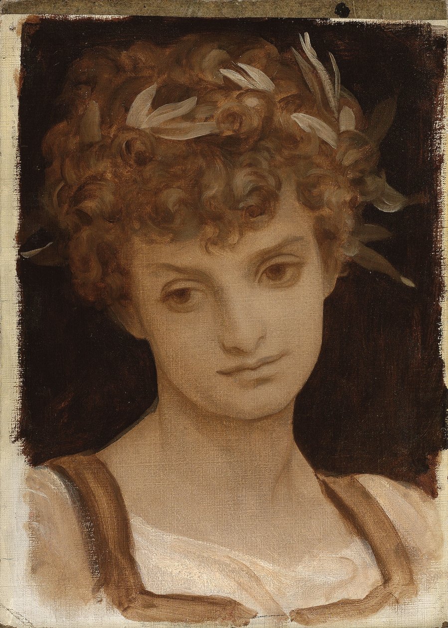 Studie av et jentehode av Frederic Leighton