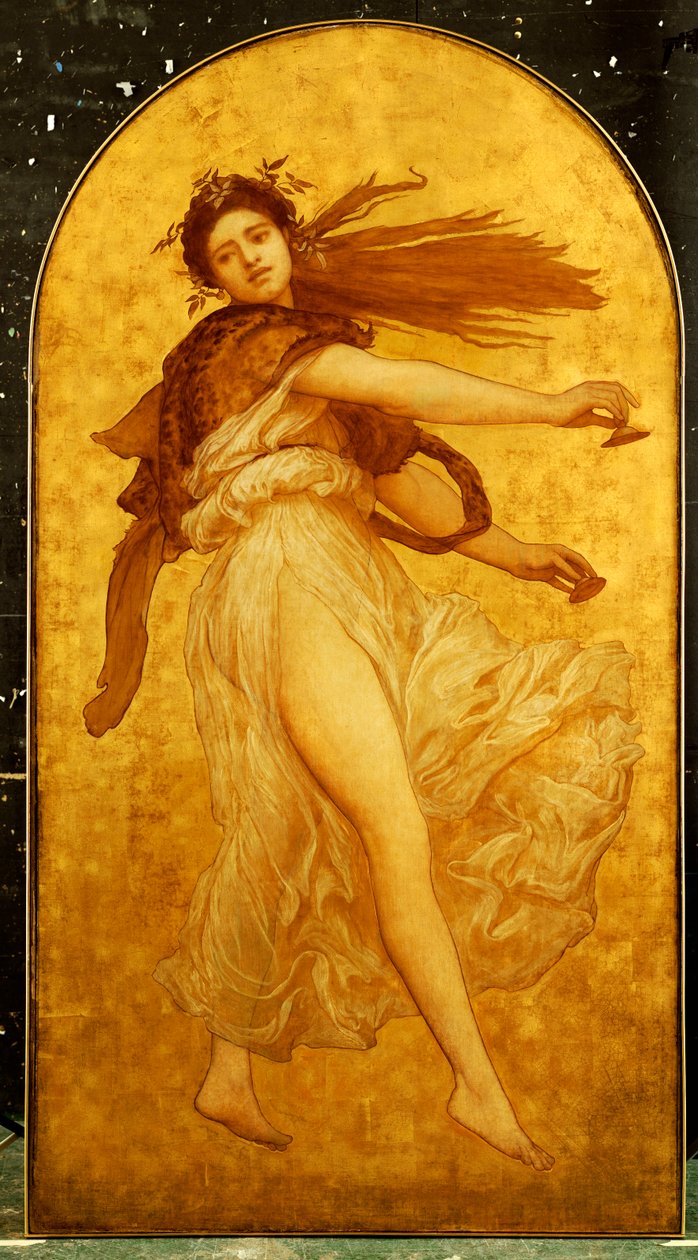 Cymbalistenes dans av Frederic Leighton
