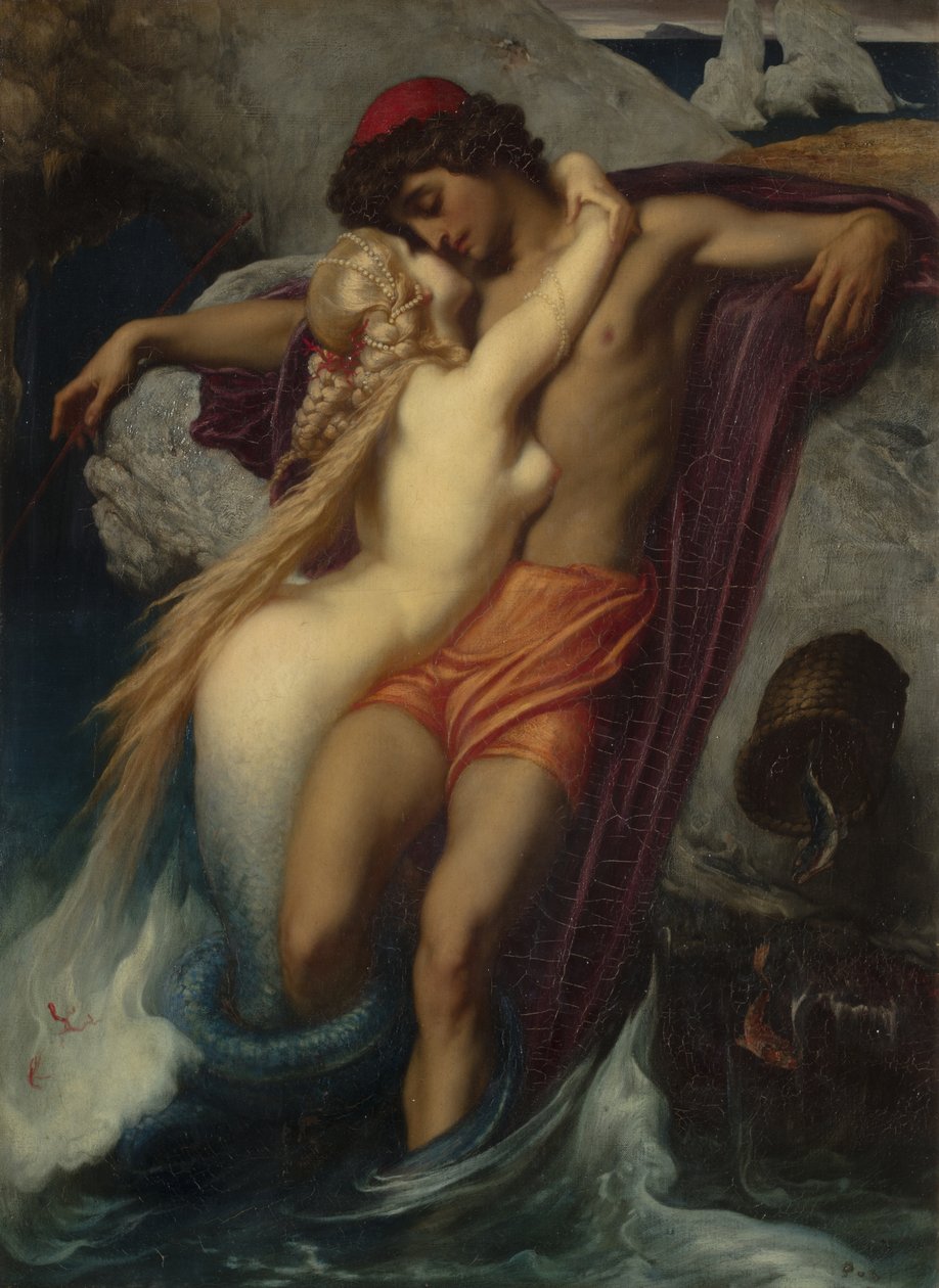 Fiskeren og syren: Fra en ballade av Goethe av Frederic Leighton