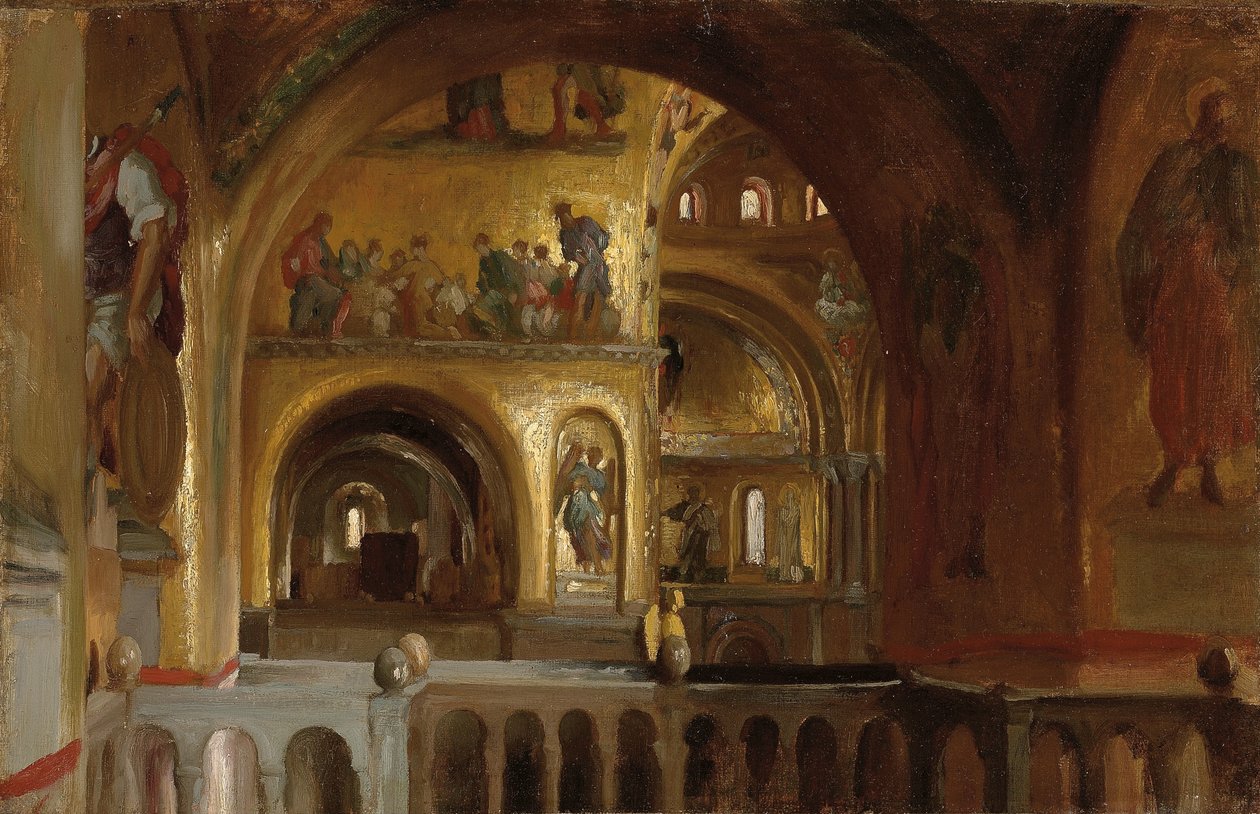 Interiøret i Markuskirken, Venezia av Frederic Leighton