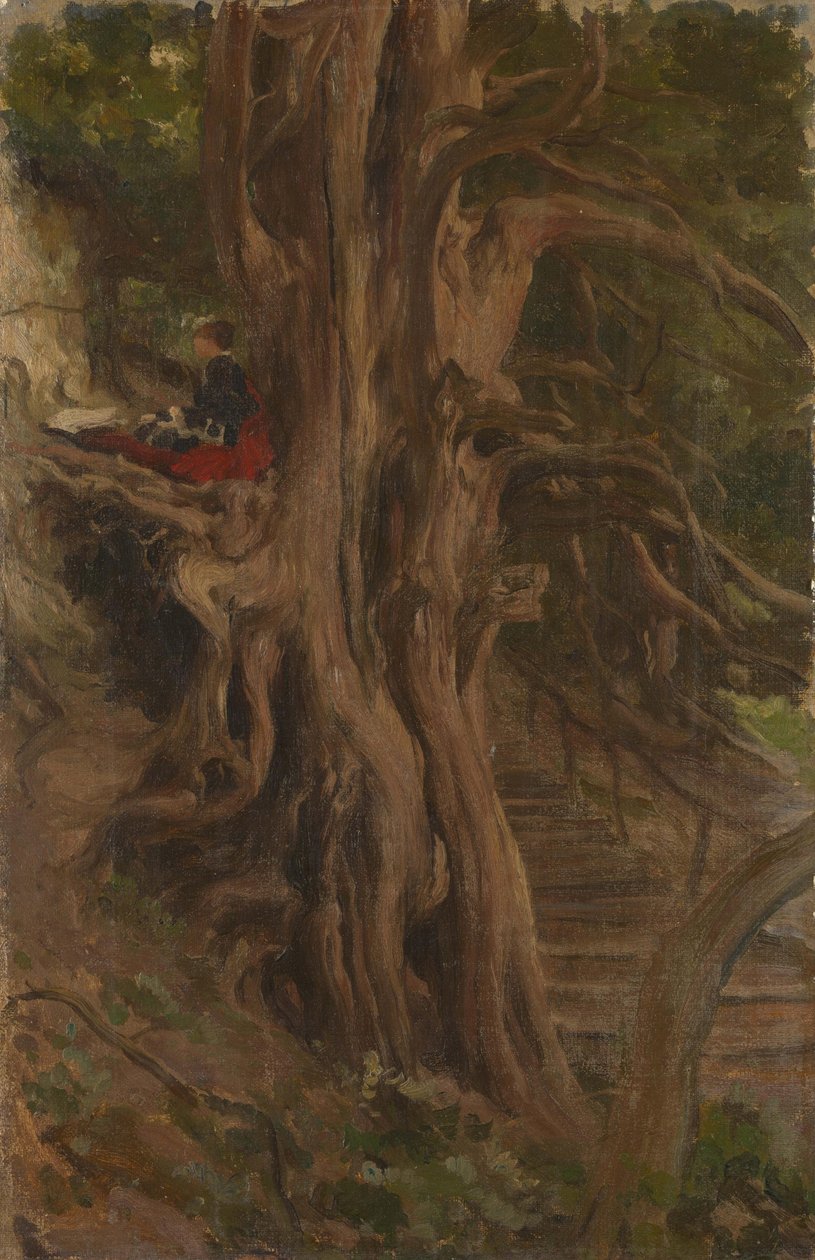 Trær ved Cliveden av Frederic Leighton 1st Baron Leighton