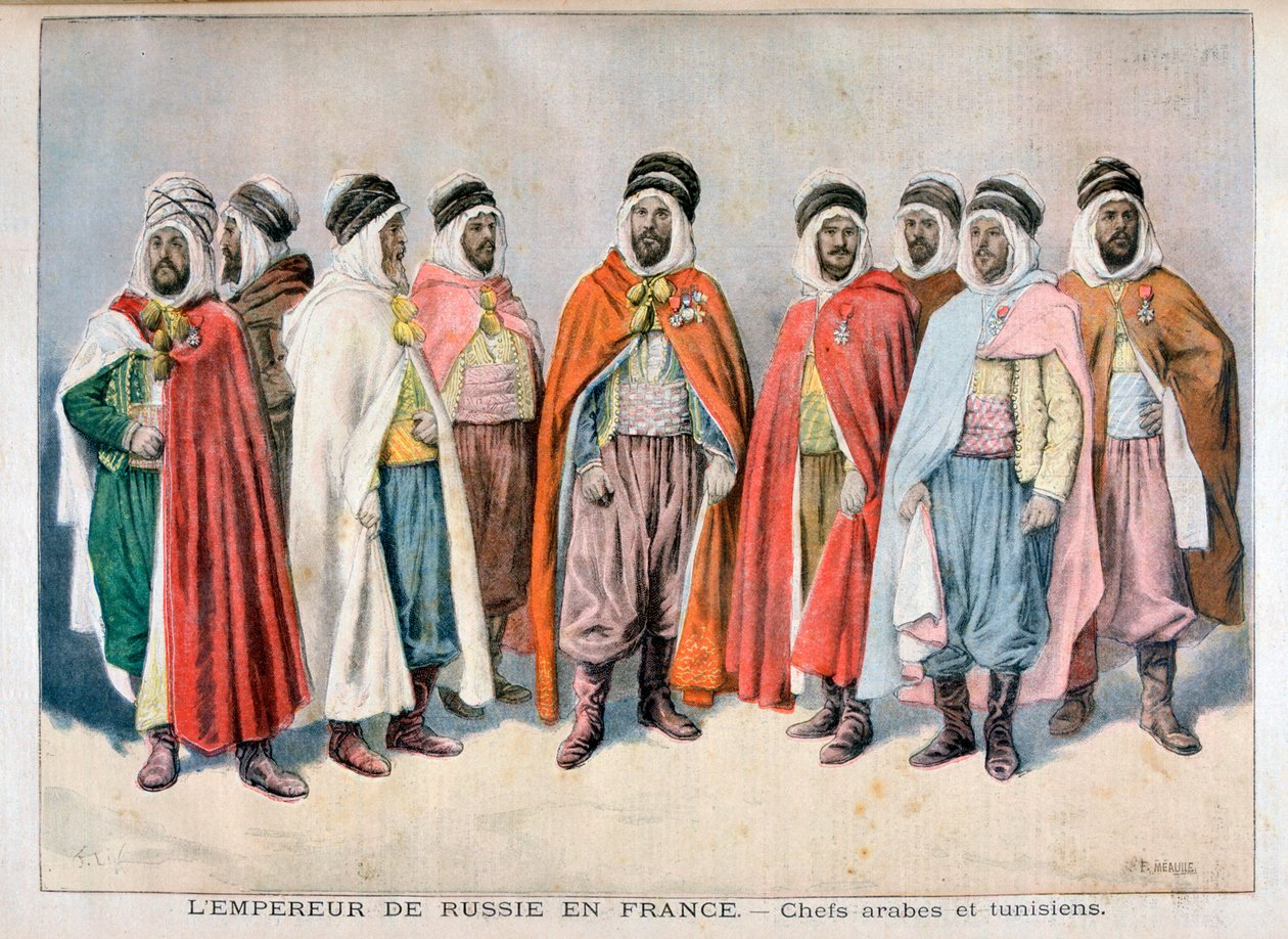 Arabiske og tunisiske høvdinger, 1896 av Frederic Lix