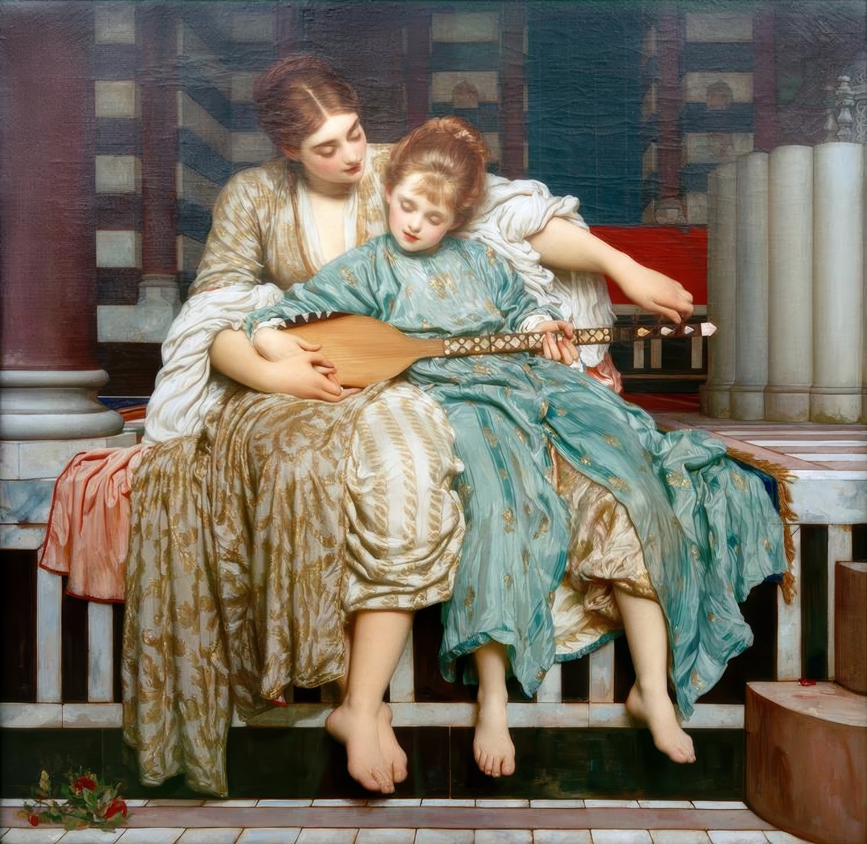 musikk-leksjon av Frederic Lord Leighton