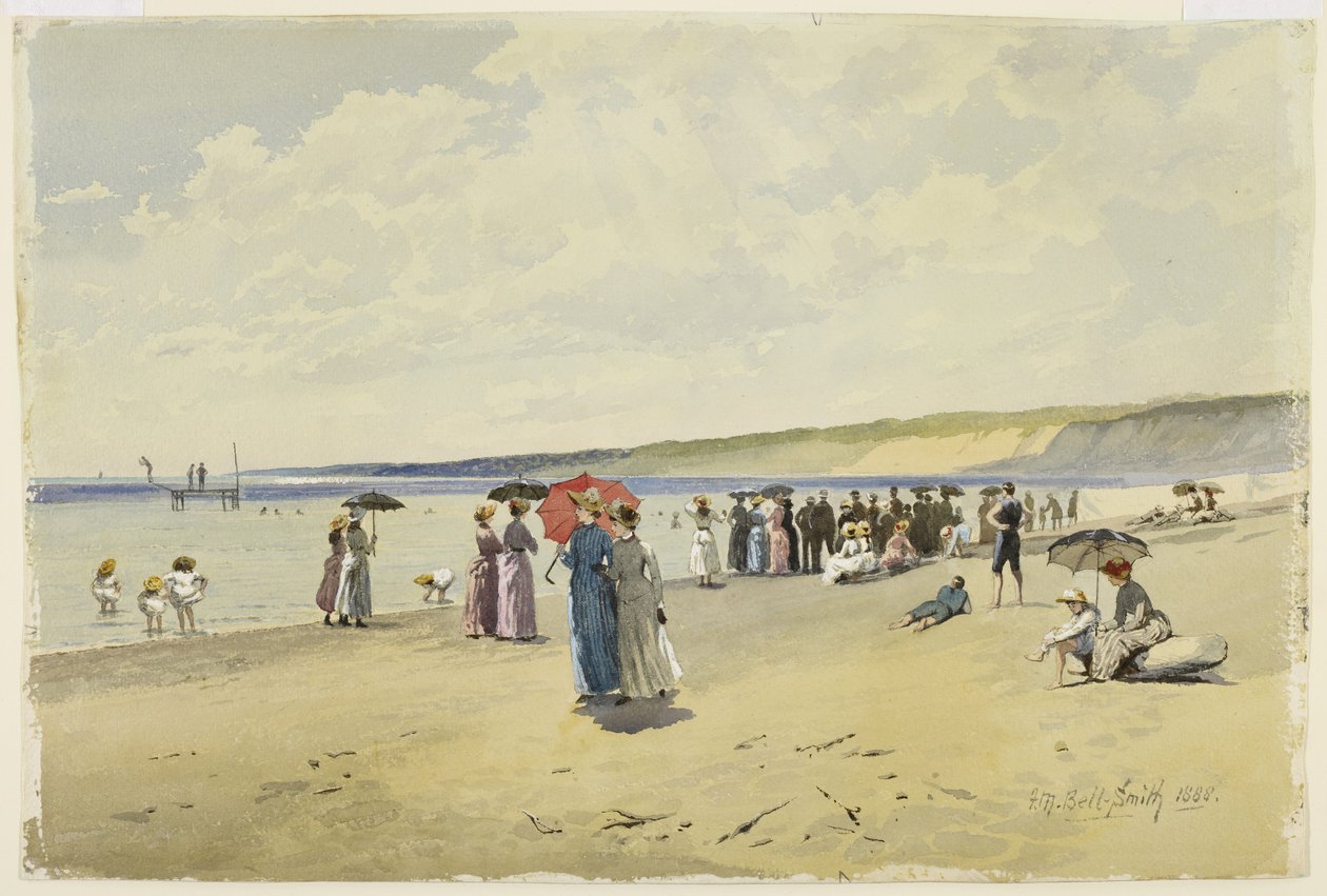 The Beach, 1888 (wc på papir) av Frederic Marlett Bell Smith