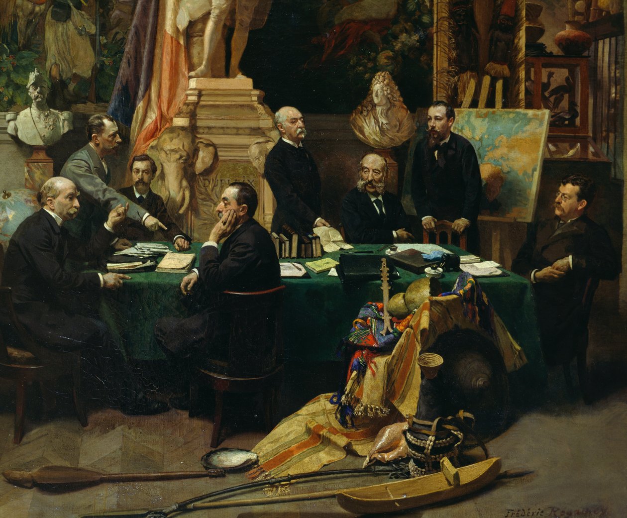 Jules Ferry (1832-1893) tok imot delegater fra kolonier i november 1892 av Frederic Regamey
