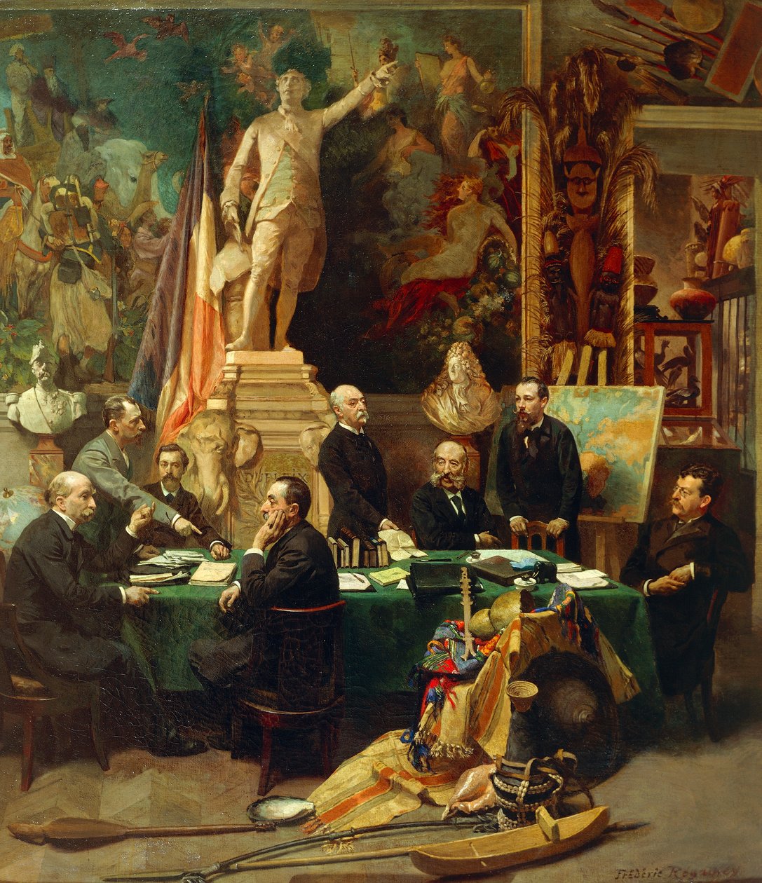 Jules Ferry tok imot delegatene fra koloniene i november 1892, maleri av Frederic Regamey (1849-1925). Frankrike av Frederic Regamey