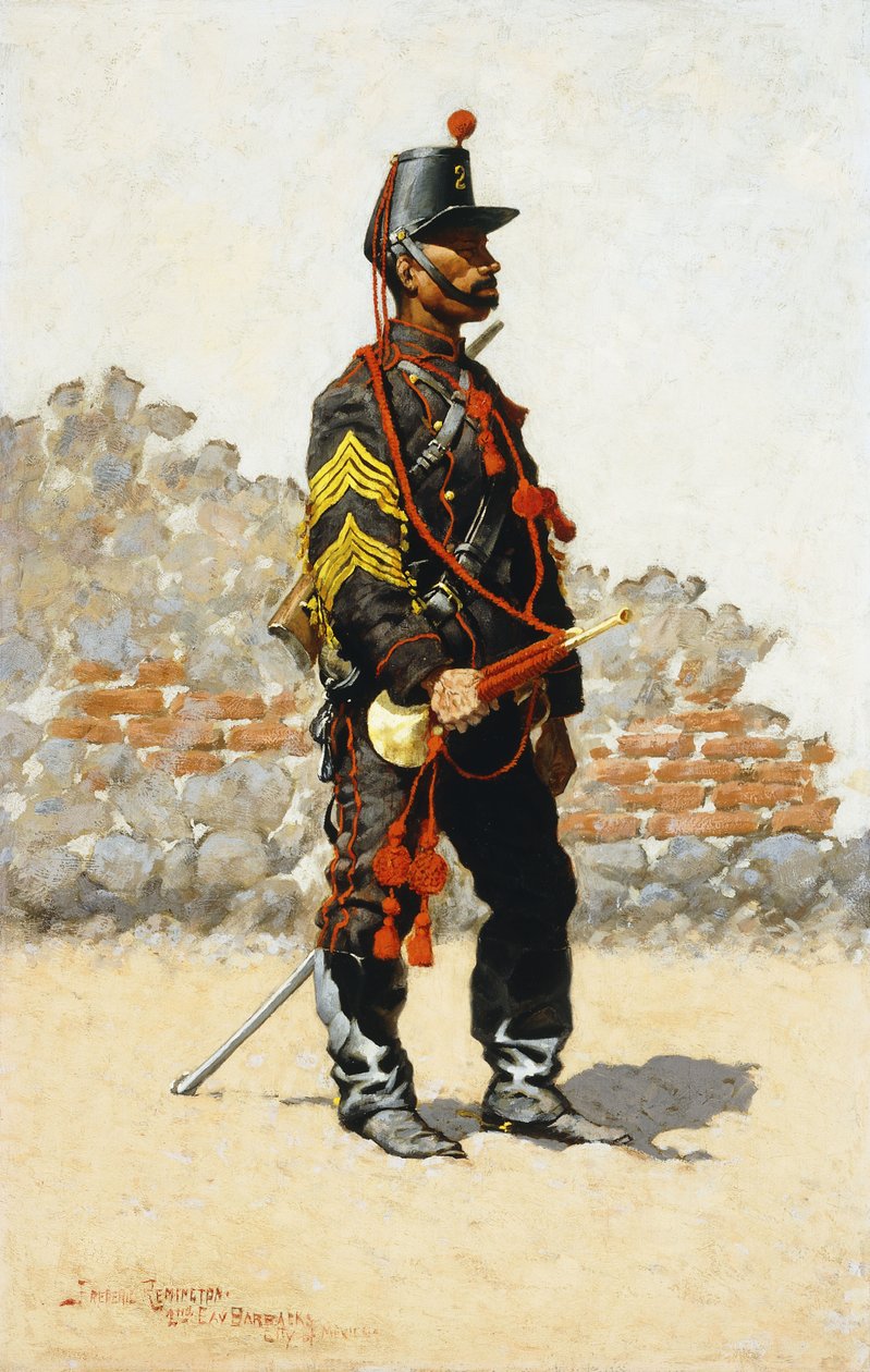 Bugler of the Cavalry, 1889 av Frederic Remington