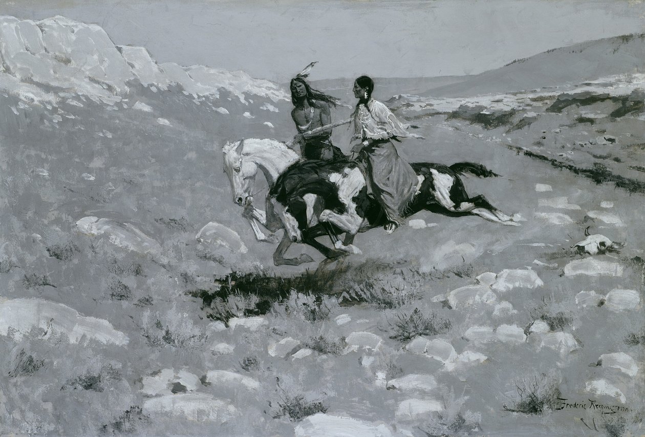 Seremoni for den raskeste hesten, ca. 1900 av Frederic Remington